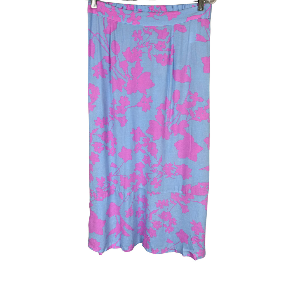 Candace Cameron Bure Women's Regular Printed Woven Pull-On Midi Skirt Small Size